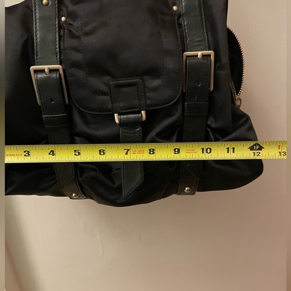 Botkier Sasha Medium Duffle Hobo Black Satin + Leather Double Handles - Picture 5 of 8